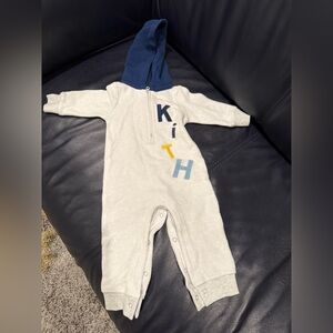 Kith Navy and Light Gray Zip-Up